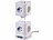 revolt 13in1-Steckdosen-Turm, 9 Steckdosen, 3x USB-A, USB-C, PD 20 W, weiß revolt Steckdosen-Türme mit USB-A und USB-C mit Power Delivery