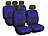 Lescars 2er-Set 9-tlg. Autositzbezüge-Sets, für 5-Sitzer, blau Lescars Universal Auto Sitzbezüge
