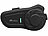 NavGear Motorrad-Kommunikations-System für bis zu 2 Personen, Bluetooth NavGear Intercom-Headsets mit Bluetooth & integriertem FM-Radio, für Motorradhelm