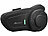 NavGear Motorrad-Kommunikations-System für bis zu 2 Personen, Bluetooth NavGear Intercom-Headsets mit Bluetooth & integriertem FM-Radio, für Motorradhelm