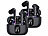 auvisio 2er-Set Kabellose In-Ear-Kopfhörer mit Ladecase, schwarz auvisio Kabelloses In-Ear-Stereo-Headsets mit Bluetooth und Lade-Etuis