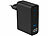 revolt 4-Port-USB-Netzteil, LED-Display, 3x USB-C PD 100W, USB-A QC 30W, GaN revolt USB-Wandnetzteile mit USB-A und USB-C, PD und QC