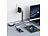 revolt 4-Port-USB-Netzteil, LED-Display, 3x USB-C PD 100W, USB-A QC 30W, GaN revolt USB-Wandnetzteile mit USB-A und USB-C, PD und QC