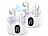 auvisio 2er-Set Kabellose In-Ear-Kopfhörer m. Ladecase, Noise-Cancelling, weiß auvisio Kabelloses In-Ear-Stereo-Headsets mit Bluetooth und Lade-Etuis