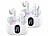 auvisio 2er-Set Kabellose In-Ear-Kopfhörer m. Ladecase, Noise-Cancelling, weiß auvisio Kabelloses In-Ear-Stereo-Headsets mit Bluetooth und Lade-Etuis