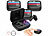 auvisio 4er-Set Kabellose In-Ear-Kopfhörer mit Touchscreen-Ladecase & ANC auvisio Kabellose In-Ear-Kopfhörer mit Noise Cancelling und Touch-Farbdisplay-Ladecases 