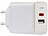 revolt Kompaktes 2-Port-USB-Netzteil, USB-C PD 65 W, USB-A QC 18 W, GaN revolt USB-Wandnetzteile mit USB-A und USB-C, PD und QC