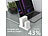revolt Kompaktes 2-Port-USB-Netzteil, USB-C PD 65 W, USB-A QC 18 W, GaN revolt USB-Wandnetzteile mit USB-A und USB-C, PD und QC