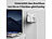 revolt Universal-Reiseadapter, USB-C PD 20 W, QC 18 W, für US/EU/UK/AUS revolt Reiseadapter mit USB-C Power Delivery & USB-A Quick Charge, für Stecker & Steckdosen Typ A, I, C, G
