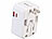 revolt Universal-Reiseadapter, USB-C PD 20 W, QC 18 W, für US/EU/UK/AUS revolt Reiseadapter mit USB-C Power Delivery & USB-A Quick Charge, für Stecker & Steckdosen Typ A, I, C, G