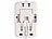 revolt Universal-Reiseadapter, USB-C PD 20 W, QC 18 W, für US/EU/UK/AUS revolt Reiseadapter mit USB-C Power Delivery & USB-A Quick Charge, für Stecker & Steckdosen Typ A, I, C, G
