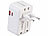 revolt Universal-Reiseadapter, USB-C PD 20 W, QC 18 W, für US/EU/UK/AUS revolt Reiseadapter mit USB-C Power Delivery & USB-A Quick Charge, für Stecker & Steckdosen Typ A, I, C, G