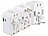 revolt Universal-Reiseadapter, USB-C PD 20 W, QC 18 W, für US/EU/UK/AUS revolt Reiseadapter mit USB-C Power Delivery & USB-A Quick Charge, für Stecker & Steckdosen Typ A, I, C, G