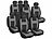 Lescars 2er-Set Autositzbezüge-Sets für 5-Sitzer, 18-teilig, grau Lescars Universal Auto Sitzbezüge 