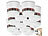 VisorTech 12er-Set Mini-Rauchwarnmelder, 85 dB Alarm, 10 Jahre Batterie, EN 1460 VisorTech Rauchmelder mit 10-Jahres-Batterie