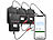 Lescars 4er-Set Kfz-Batterie-Wächter mit BT, App, für Batt. mit 6 - 48 Volt - Lescars