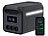 revolt Tragbare Powerstation & Solar-Generator 1.229 Wh, USV, 2x 215-W-Panel revolt 2in1-Solar-Generatoren & Powerbanks mit externer Solarzelle für ortsfesten Betrieb