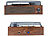 auvisio Schallplattenspieler mit Stereo-Lautsprecher und Bluetooth, 12 Watt auvisio Schallplattenspieler mit Bluetooth 