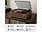 auvisio Schallplattenspieler mit Stereo-Lautsprecher und Bluetooth, 12 Watt auvisio Schallplattenspieler mit Bluetooth 