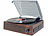 auvisio Schallplattenspieler & -Digitalisierer, Stereo-Lautsprecher, Bluetooth auvisio Schallplattenspieler und -Digitalisierer, mit Bluetooth und Mediaplayer