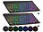 GeneralKeys 2er Kompakte Multi-Device-Akku-Funktastatur Bluetooth, LED, QWERTZ GeneralKeys Ultraflache, beleuchtete Funk- & Bluetooth Tastatur