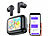 auvisio KI-Echtzeitzeitübersetzer & In-Ear-Kopfhörer, 135 Sprachen, ANC, 28 dB auvisio KI-Echtzeitzeitübersetzer & In-Ear-Kopfhörer in Lade-Etui mit Touch-Display, ANC, App
