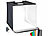 Somikon Fotobox zum Fotografieren, faltbar, mit LED-Licht, 60 x 60 x 60 cm Somikon Foto-Lichtzelte mit Fotolampen