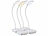 Lunartec 4er-Set Akku-Schwanenhals-Schreibtischleuchte CCT, 245 lm, 7 W dimmbar Lunartec Akku-Schwanenhals-Schreibtischleuchten mit dimmbaren CCT-LEDs 