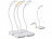 Lunartec 4er-Set Akku-Schwanenhals-Schreibtischleuchte CCT, 245 lm, 7 W dimmbar Lunartec Akku-Schwanenhals-Schreibtischleuchten mit dimmbaren CCT-LEDs 