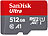 SanDisk Ultra microSDXC, 512 GB, 120 MB/s, Class 10, U1, A1, mit Adapter SanDisk microSD-Speicherkarten UHS U1