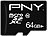 SDkarte: PNY Performance Plus microSD, mit 64 GB und SD-Adapter, Class 10