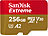 SanDisk Extreme microSDXC (SDSQXAV-256G-GN6MA), 256 GB, 190 MB/s, U3 / A2 SanDisk microSD-Speicherkarten UHS U1