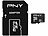 PNY Performance Plus microSD, mit 32 GB und SD-Adapter, Class 10 PNY microSD-Speicherkarten