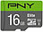 PNY Elite microSD, mit 16 GB und SD-Adapter, lesen bis zu 85 MB/s PNY