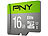 PNY Elite microSD, mit 16 GB und SD-Adapter, lesen bis zu 85 MB/s PNY