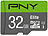PNY Elite microSD, mit 32 GB und SD-Adapter, lesen bis zu 100 MB/s PNY microSD-Speicherkarten UHS U1