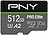 PNY PRO Elite microSD-Karte 512GB, 100MB/s lesen, 90 MB/s schreiben, A2 PNY microSD-Speicherkarte UHS U3