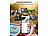 VisorTech 2er Pack LED-Außenwandleuchte & WLAN-Full-HD-Kamera, App, VisorTech LED-Außenleuchte mit Full-HD-Überwachungskamera und App