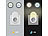 Luminea Home Control 2er-Set WLAN-Steckdose mit LED-Nachtlicht, App & Sprachsteuerung, 16 A Luminea Home Control LED-Nachtlichter mit Timer und Steckdose, App- und Sprachsteuerung, dimmbar