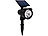 Lunartec 3er-Set RGB-CCT-LED-Spot mit Bluetooth, 50 lm, 1 W, IP44 inkl. Gateway Lunartec RGB-CCT-LED-Spots mit Solar-Panel und App