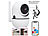 7links WLAN-Full HD-IP-Überwachungskamera, Objekt-Tracking, Sirene, App, 360° 7links WLAN-IP-Überwachungskameras mit Objekt-Tracking & App