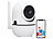 7links WLAN-Full HD-IP-Überwachungskamera, Objekt-Tracking, Sirene, App, 360° 7links WLAN-IP-Überwachungskameras mit Objekt-Tracking & App