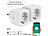 WiFi Steckdosen: Luminea Home Control 2er-Set WLAN-Steckdosen, Apple-HomeKit-zertifiziert, Sprachsteuerung