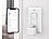 Luminea Home Control Smarter Schalter-Aufsatz für Kippschalter & Taster, App, Bluetooth Luminea Home Control App-gesteuerte Schalt-Aufsätze für Kippschalter & Taster