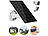 revolt 2er-Set Universal-Solarpanel für Akku-IP-Kameras, 3W, IP65 revolt Solarpanele mit Micro-USB-Anschluss für Akku-Überwachungskameras