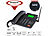 simvalley communications 4G-Tischtelefon, Hotspot-Funktion, WLAN, Akku, ohne Vertrag & SIM-Lock simvalley communications 4G-Tischtelefone mit Hotspot, SOS-Taste und Radio