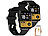 newgen medicals 2er-Set ELESION-kompatible Smartwatches, Bluetooth 5, Metallgehäuse newgen medicals Fitness-Smartwatches, ELESION-kompatibel, Bluetooth & App