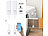 ZigBee Wassersensor: Luminea Home Control 2er-Set ZigBee-Wassermelder mit externem Sensor, App