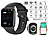 newgen medicals Fitness-Smartwatch mit EKG-, Blutdruck-, SpO2-Anzeige, Bluetooth, IP68 newgen medicals