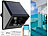 Luminea Home Control Outdoor-PIR-Sensor mit ZigBee-WLAN-Gateway und Solarpanel, IP55 Luminea Home Control Outdoor-PIR-Sensoren, ZigBee-kompatibel